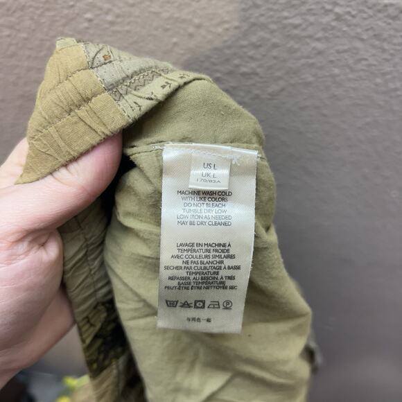 Anthropologie Jogger Pants Patchwork Hippie Boho Festival Indie Womens L Pull On - Picture 16 of 16